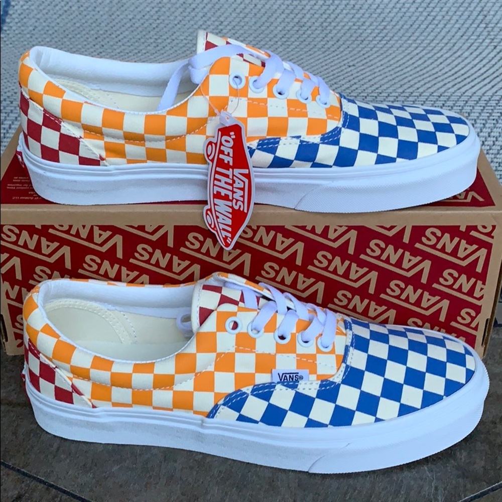 VANS ERA CHECKERBOARD MULTI/TRUE WHITE MEN’s - Picture 2 of 16